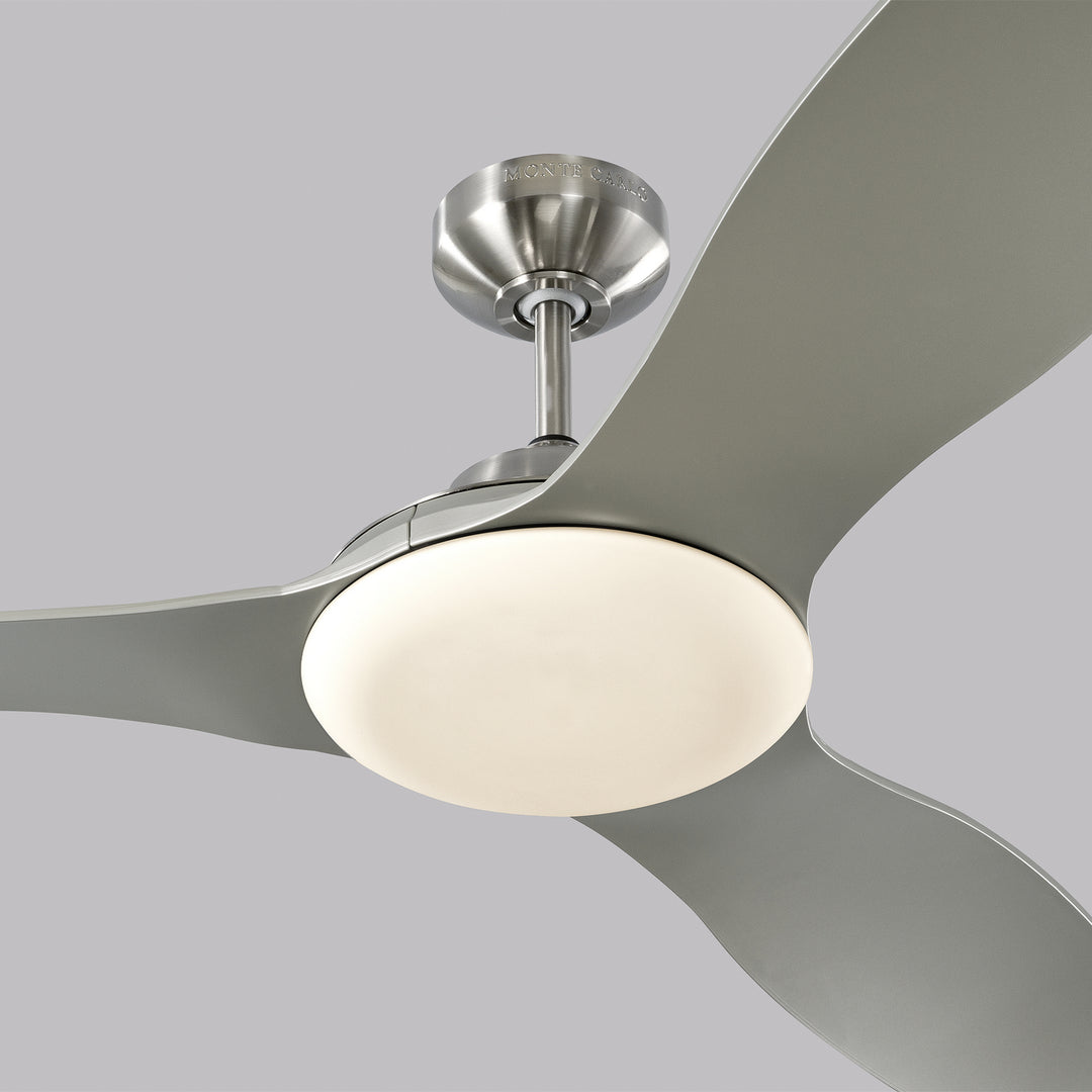 Visual Comfort Fan Stockton 60 3STR60BSD Ceiling Fan - Brushed Steel, Silver/Silver/