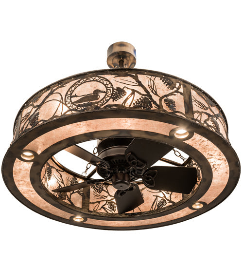 Meyda Tiffany Loon 193177 Ceiling Fan - Antique Copper