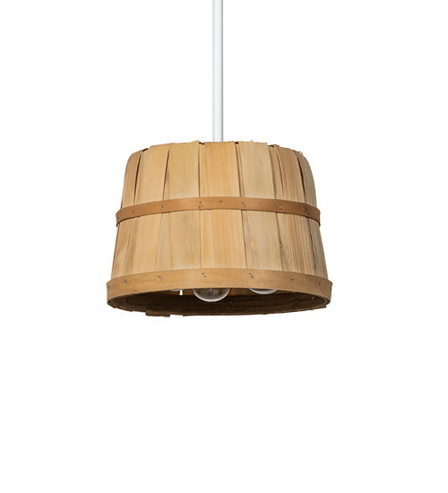 Meyda Tiffany Bushel Basket 215231 Pendant Light - Natural Wood