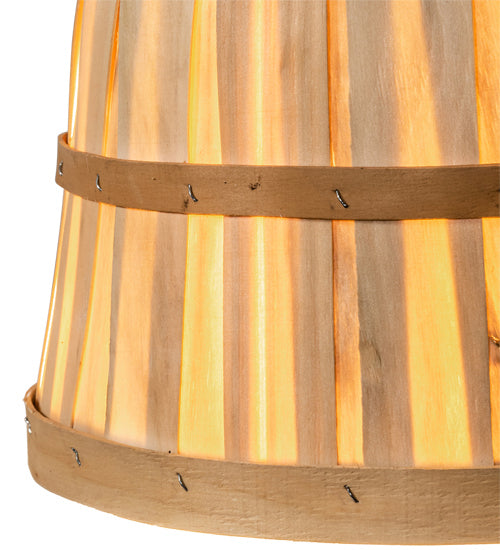 Meyda Tiffany Bushel Basket 215231 Pendant Light - Natural Wood
