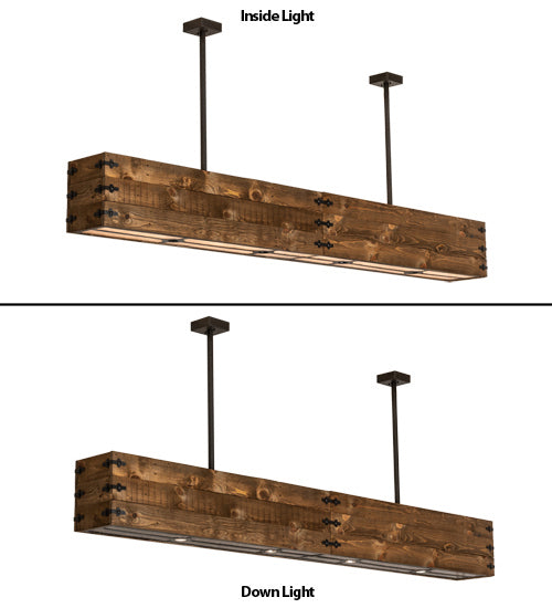 Meyda Tiffany Reclamare 223626 Pendant Light - Natural Wood, Oil Rubbed Bronze