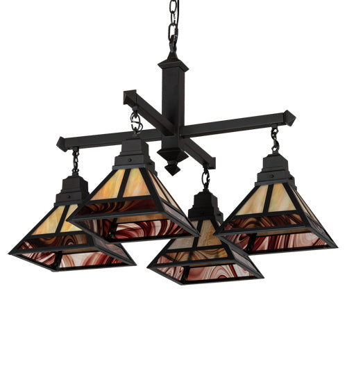 Meyda Tiffany T" Mission" 224357 Chandelier Light - Craftsman Brown,Oil Rubbed Bronze
