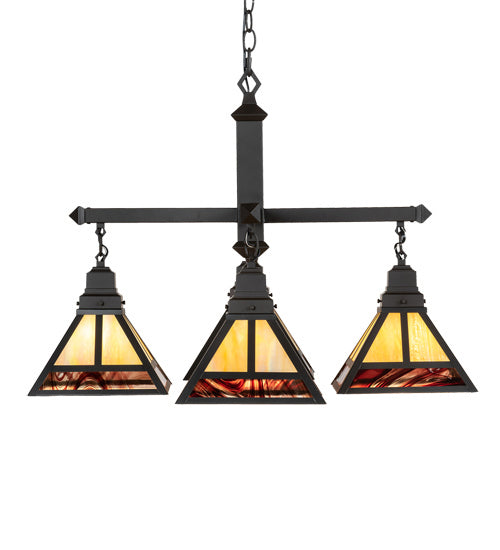 Meyda Tiffany T" Mission" 224357 Chandelier Light - Craftsman Brown,Oil Rubbed Bronze