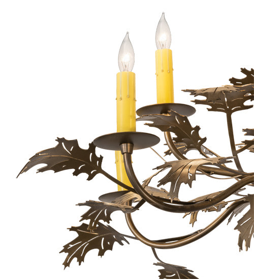 Meyda Tiffany Oak Leaf 225725 Chandelier Light - Antique Copper