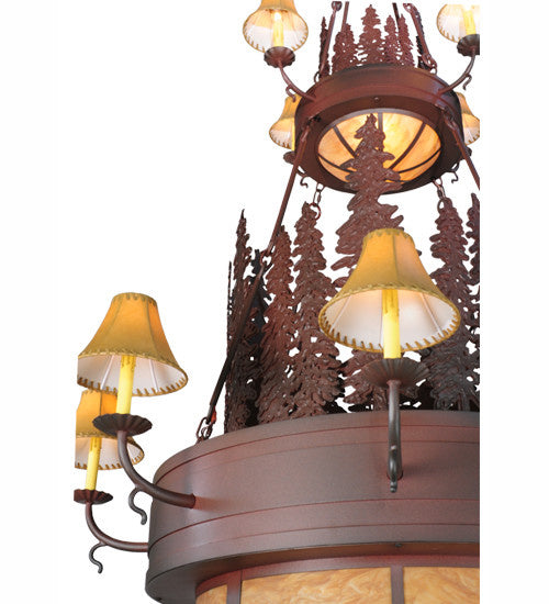 2nd Avenue Walden Pine 29781-7 Chandelier Light - Rust Over Wrought Iron