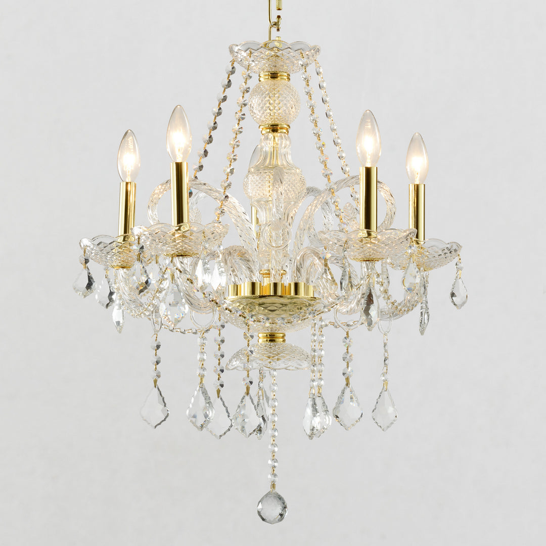 Worldwide Provence W83102G20-CL Chandelier Light - Polished Gold