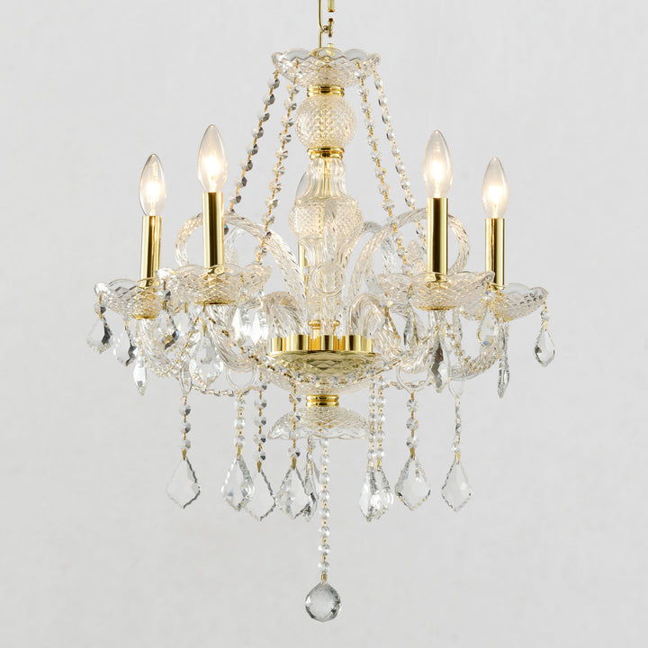 Worldwide Provence W83102G20-CL Chandelier Light - Polished Gold