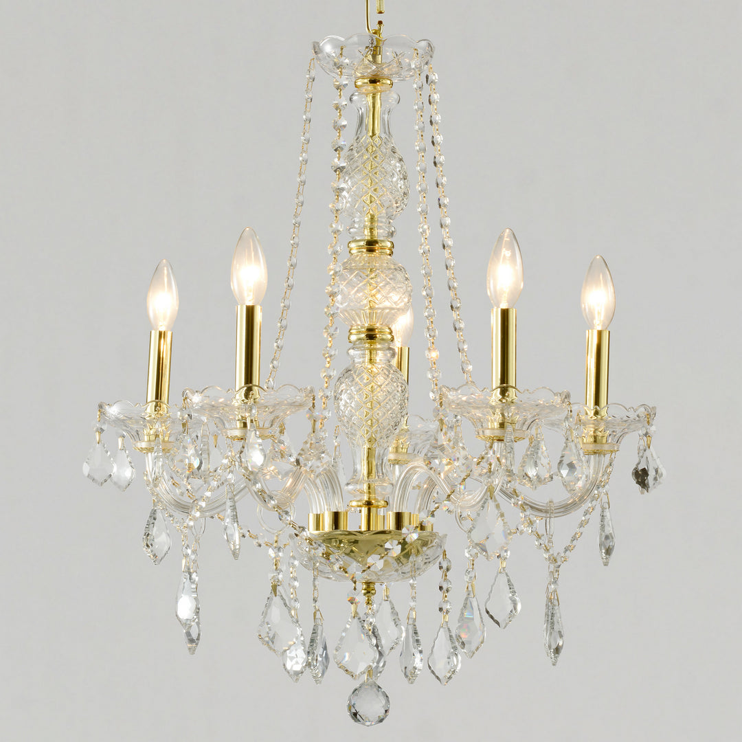 Worldwide Provence W83104G21-CL Chandelier Light - Polished Gold