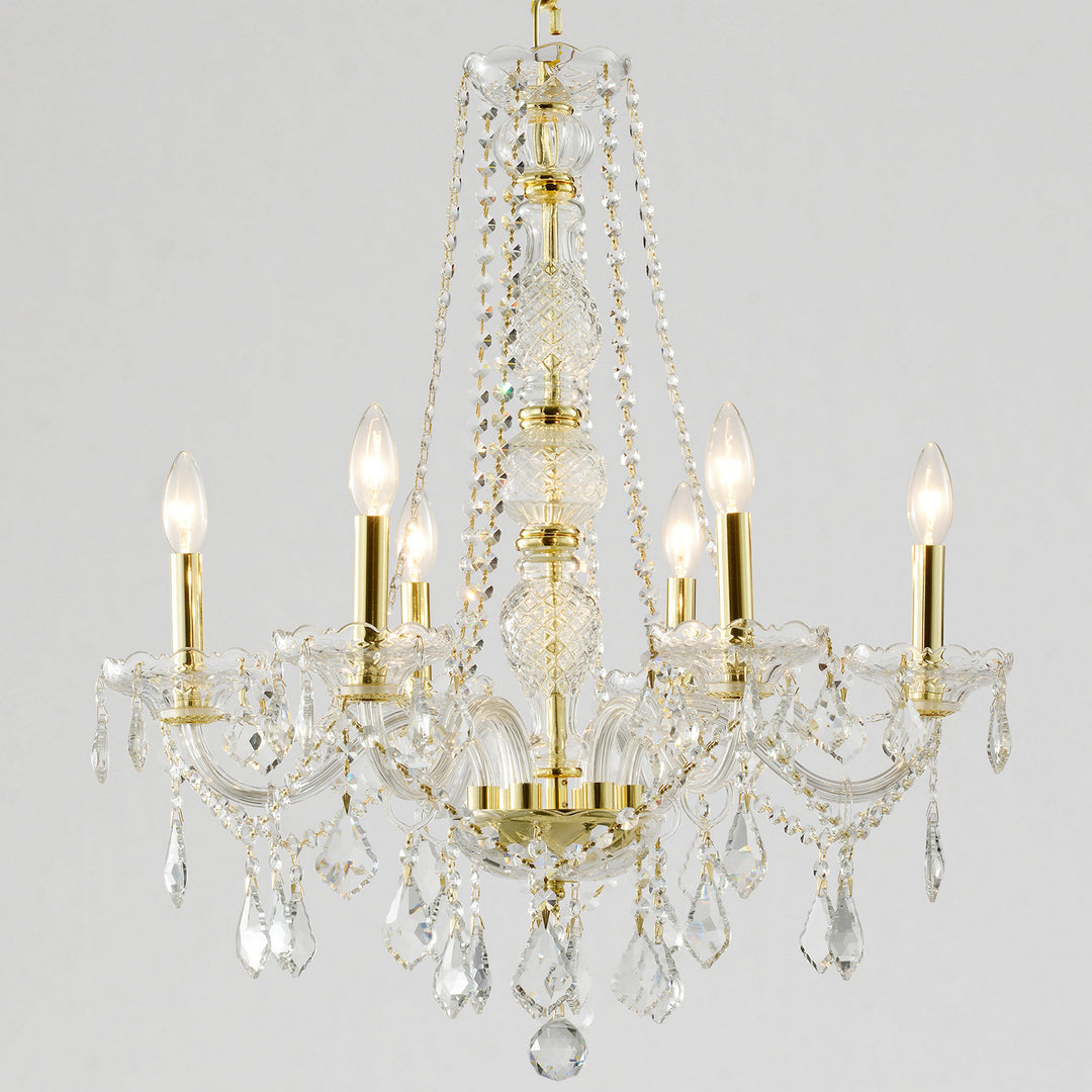 Worldwide Provence W83105G24-CL Chandelier Light - Polished Gold