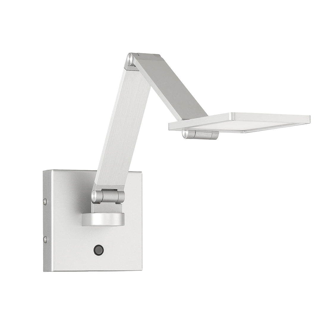 Kendal Lighting SA100-AL Flip Led Swing Arm Wall Lamp Lamp Pewter, Nickel, Silver