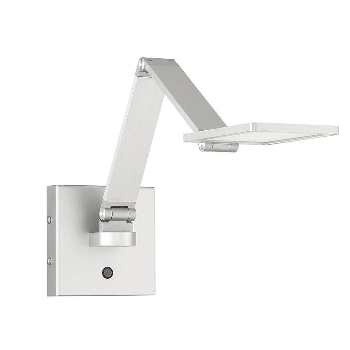 Kendal Lighting SA100-AL Flip Led Swing Arm Wall Lamp Lamp Pewter, Nickel, Silver