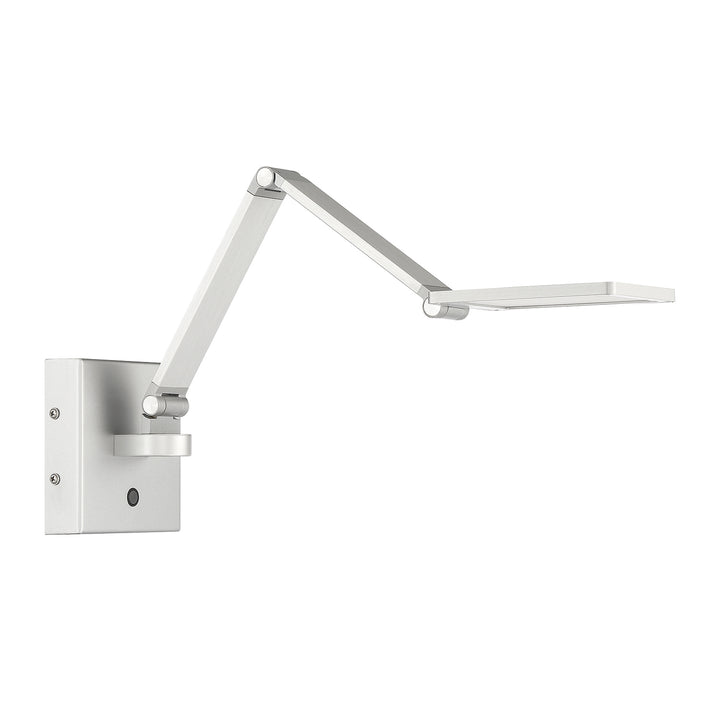 Kendal Lighting SA100-AL Flip Led Swing Arm Wall Lamp Lamp Pewter, Nickel, Silver