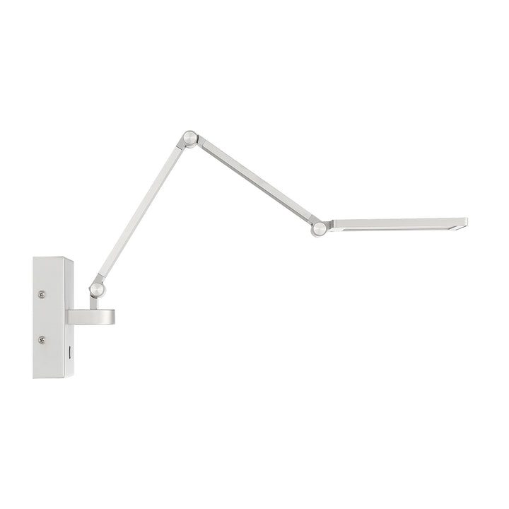 Kendal Lighting SA100-AL Flip Led Swing Arm Wall Lamp Lamp Pewter, Nickel, Silver
