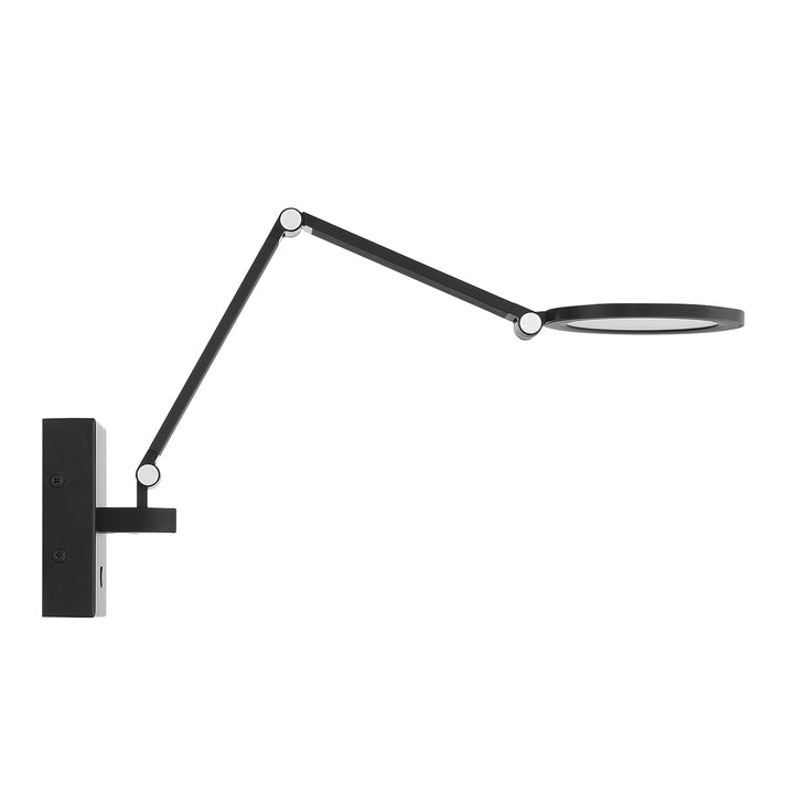 Kendal Lighting SA101-BLK Roundo Led Swing Arm Wall Lamp Lamp Black