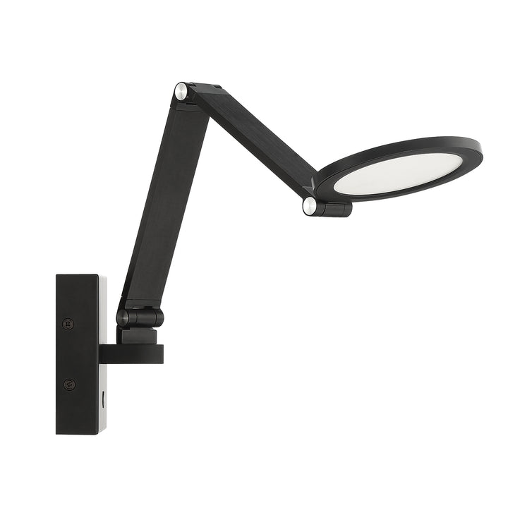 Kendal Lighting SA101-BLK Roundo Led Swing Arm Wall Lamp Lamp Black