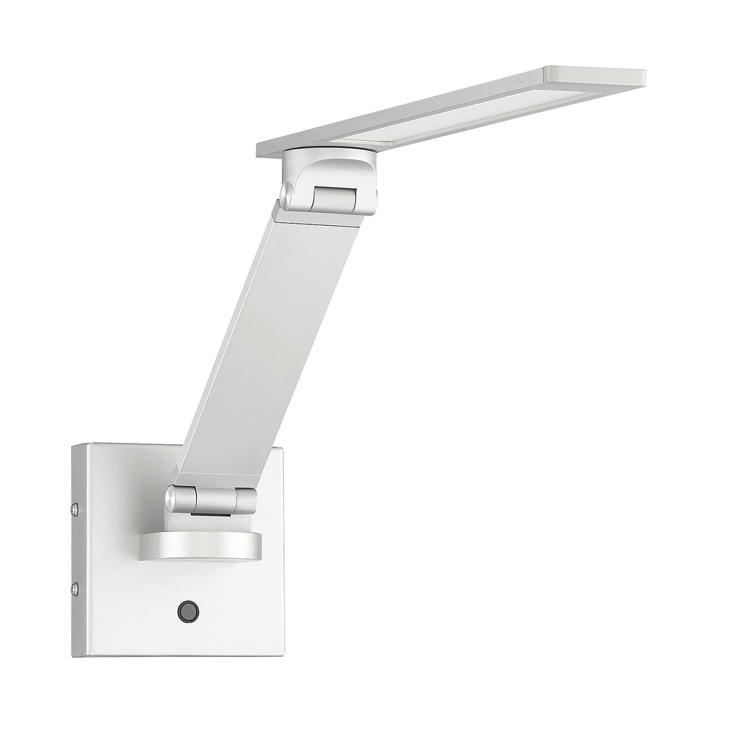Kendal Lighting SA102-AL Arc Led Swing Arm Wall Lamp Lamp Pewter, Nickel, Silver