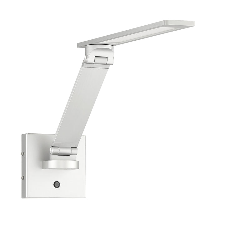 Kendal Lighting SA102-AL Arc Led Swing Arm Wall Lamp Lamp Pewter, Nickel, Silver