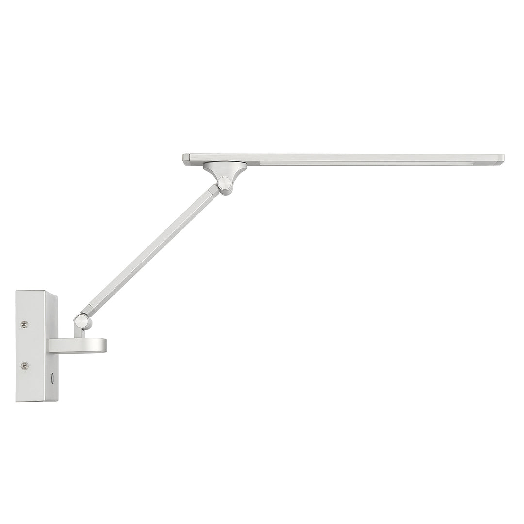 Kendal Lighting SA102-AL Arc Led Swing Arm Wall Lamp Lamp Pewter, Nickel, Silver