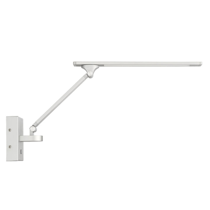 Kendal Lighting SA102-AL Arc Led Swing Arm Wall Lamp Lamp Pewter, Nickel, Silver