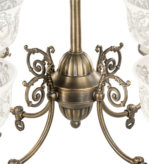 Meyda Tiffany Revival 185605 Chandelier Light - Antique Brass