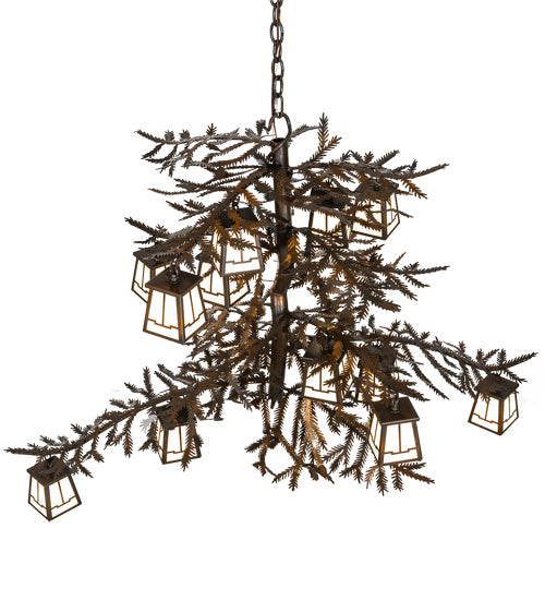 Meyda Tiffany Pine Branch 223801 Chandelier Light - Vintage Copper