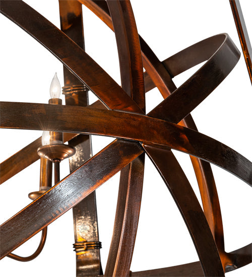 Meyda Tiffany Gimbal 223804 Chandelier Light - Vintage Copper