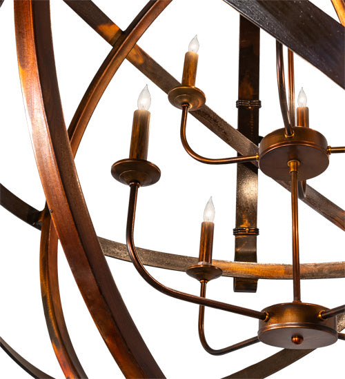 Meyda Tiffany Gimbal 223804 Chandelier Light - Vintage Copper