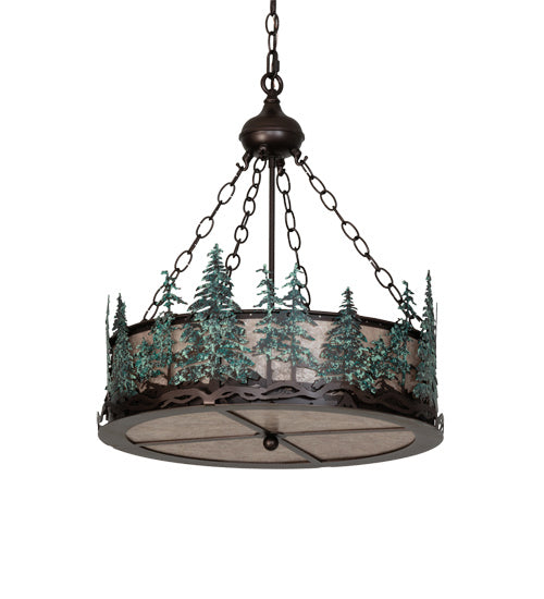 Meyda Tiffany Tall Pines 226960 Pendant Light - Mahogany Bronze