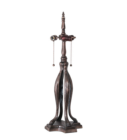 Meyda Tiffany Lighting 228791 Roseborder Three Light Table Lamp Lamp Bronze / Dark
