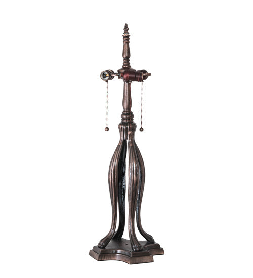 Meyda Tiffany Lighting 228803 Rose Vine Three Light Table Lamp Lamp Bronze / Dark