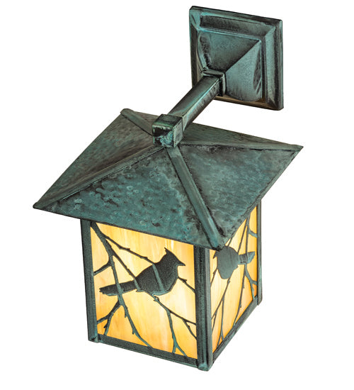 Meyda Tiffany Lighting 41823 Seneca One Light Wall Sconce Outdoor Verde