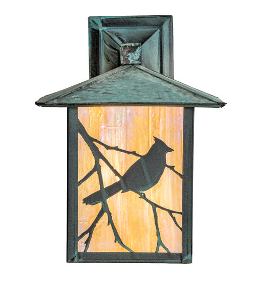 Meyda Tiffany Lighting 41823 Seneca One Light Wall Sconce Outdoor Verde