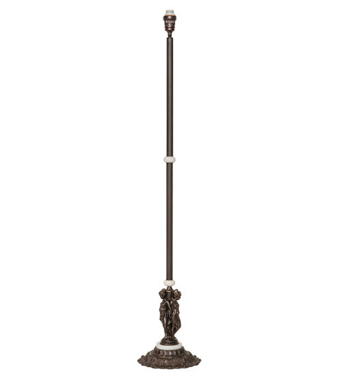 Meyda Tiffany Lighting 228408 Shell With Jewels One Light Floor Lamp Lamp Bronze / Dark