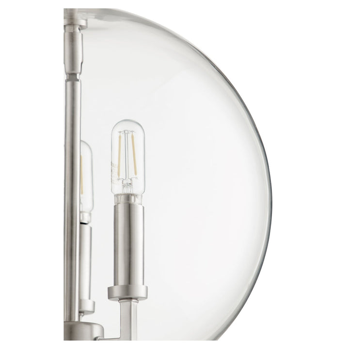 Quorum 873 Globe Pendants 873-3-65 Pendant Light - Satin Nickel