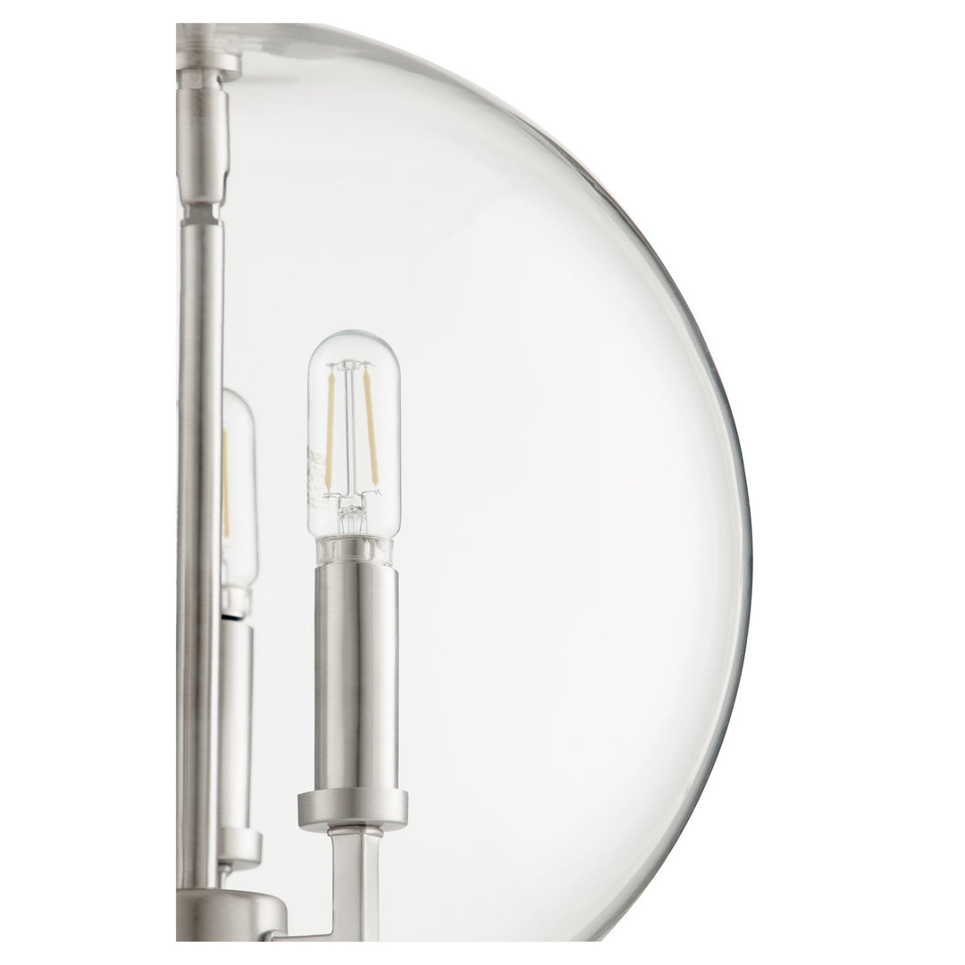 Quorum 873 Globe Pendants 873-3-65 Pendant Light - Satin Nickel