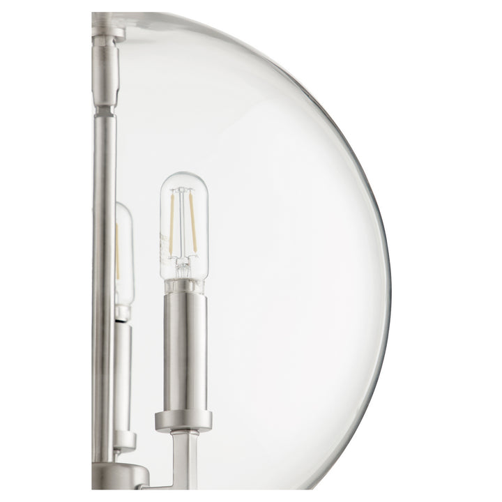 Quorum 873 Globe Pendants 873-3-65 Pendant Light - Satin Nickel