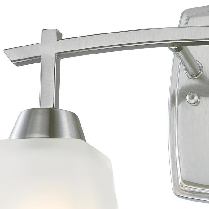 Westinghouse Midori 6573500 Bath Vanity Light 8 in. wide - Brushed Nickel