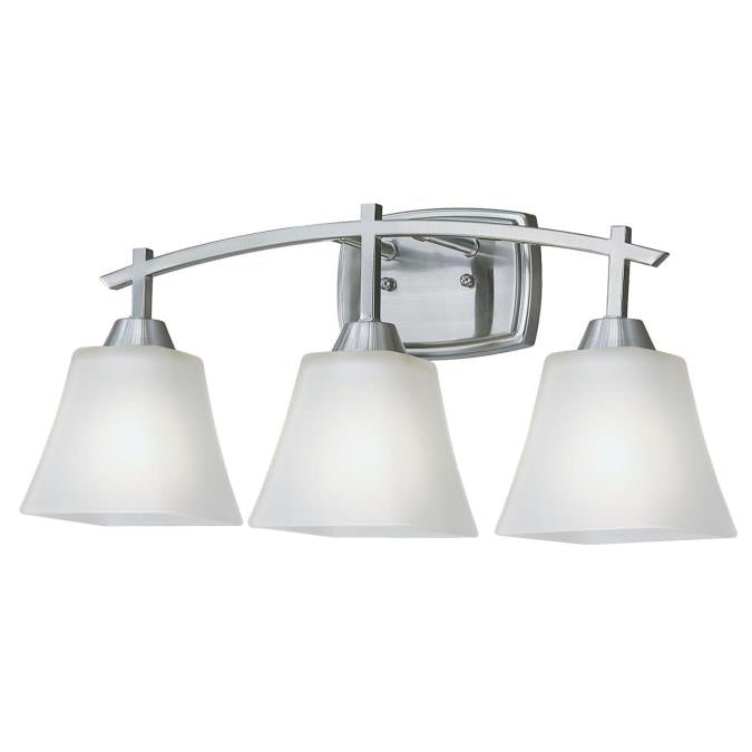 Westinghouse Midori 6573600 Bath Vanity Light 9 in. wide - Brushed Nickel