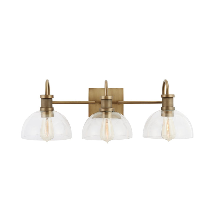 Capital Cassidy 139133AD-497 Bath Vanity Light 27 in. wide - Aged Brass