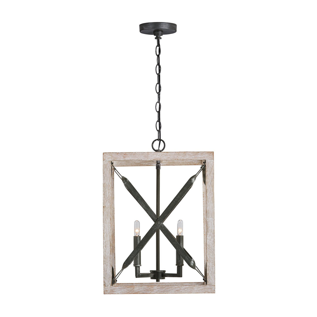Capital Remi 340441WN Pendant Light - Brushed White Wash and Nordic Iron