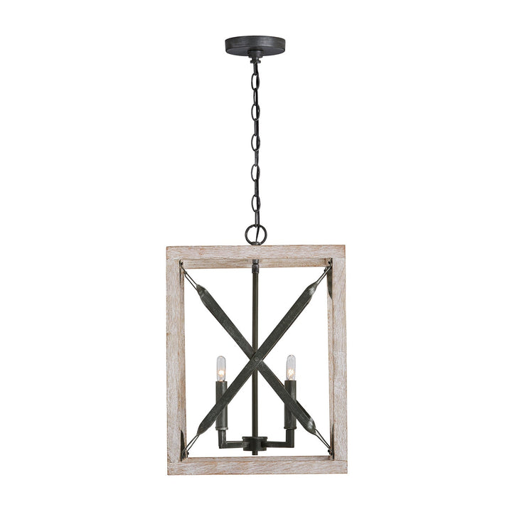 Capital Remi 340441WN Pendant Light - Brushed White Wash and Nordic Iron