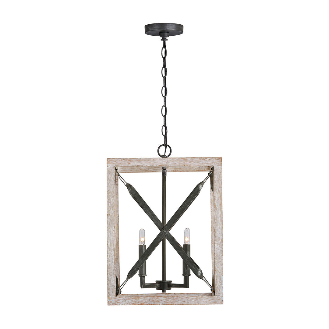 Capital Remi 340441WN Pendant Light - Brushed White Wash and Nordic Iron