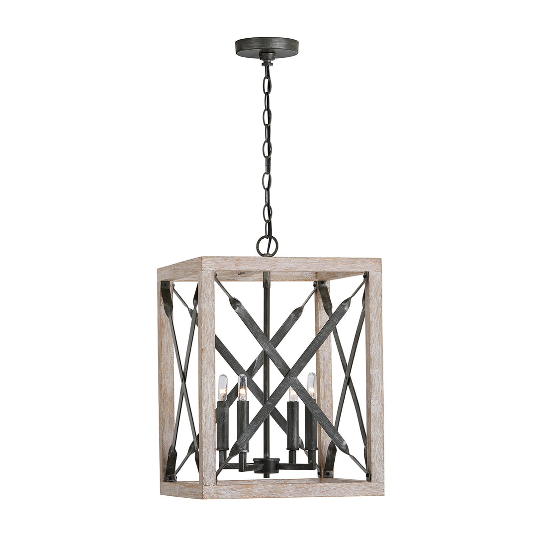 Capital Remi 340441WN Pendant Light - Brushed White Wash and Nordic Iron