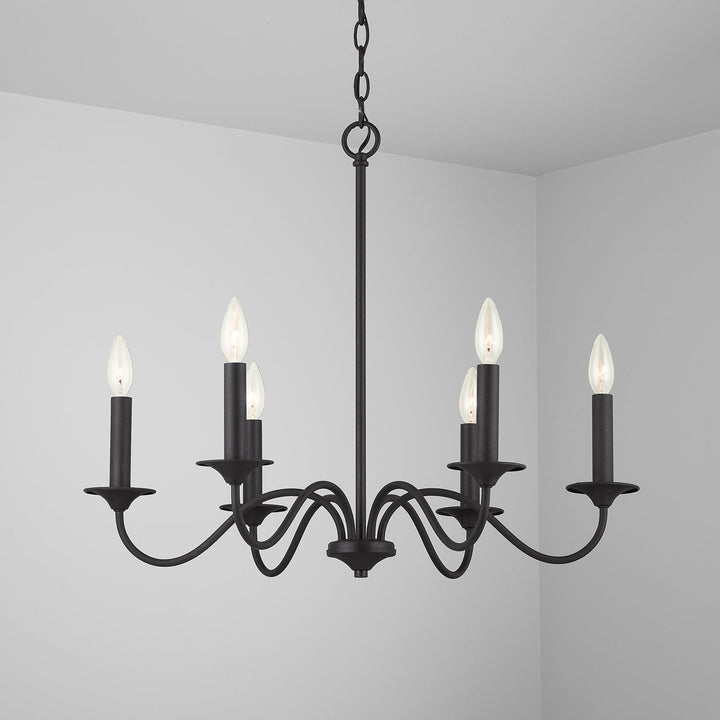 Capital Vincent 437261BI Chandelier Light - Black Iron