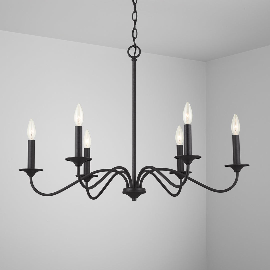 Capital Vincent 437262BI Chandelier Light - Black Iron