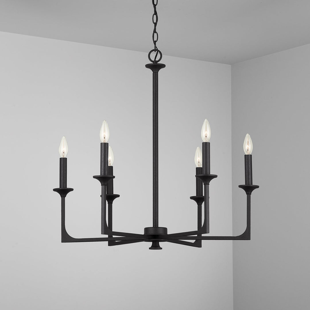 Capital Clint 437361BI Chandelier Light - Black Iron