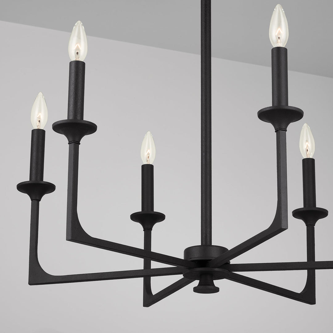 Capital Clint 437361BI Chandelier Light - Black Iron