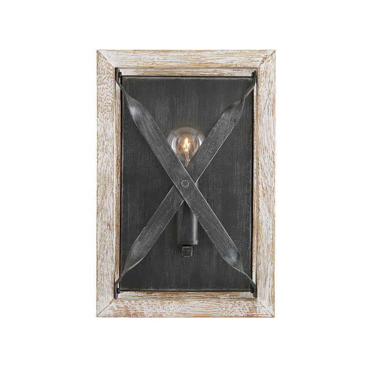 Capital Remi 640411WN Wall Sconce Light - Brushed White Wash and Nordic Iron