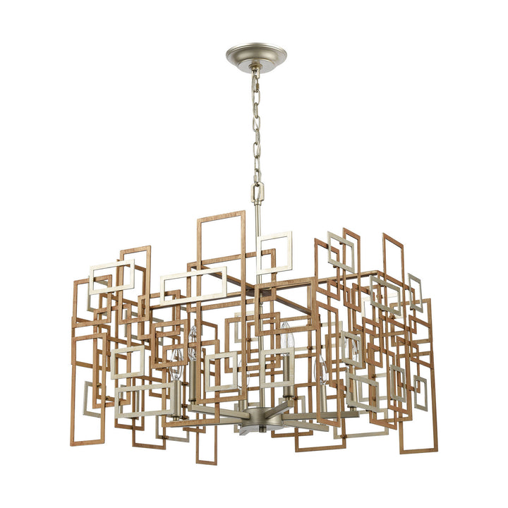 Elk Gridlock 12305/6 Chandelier Light - Matte Gold