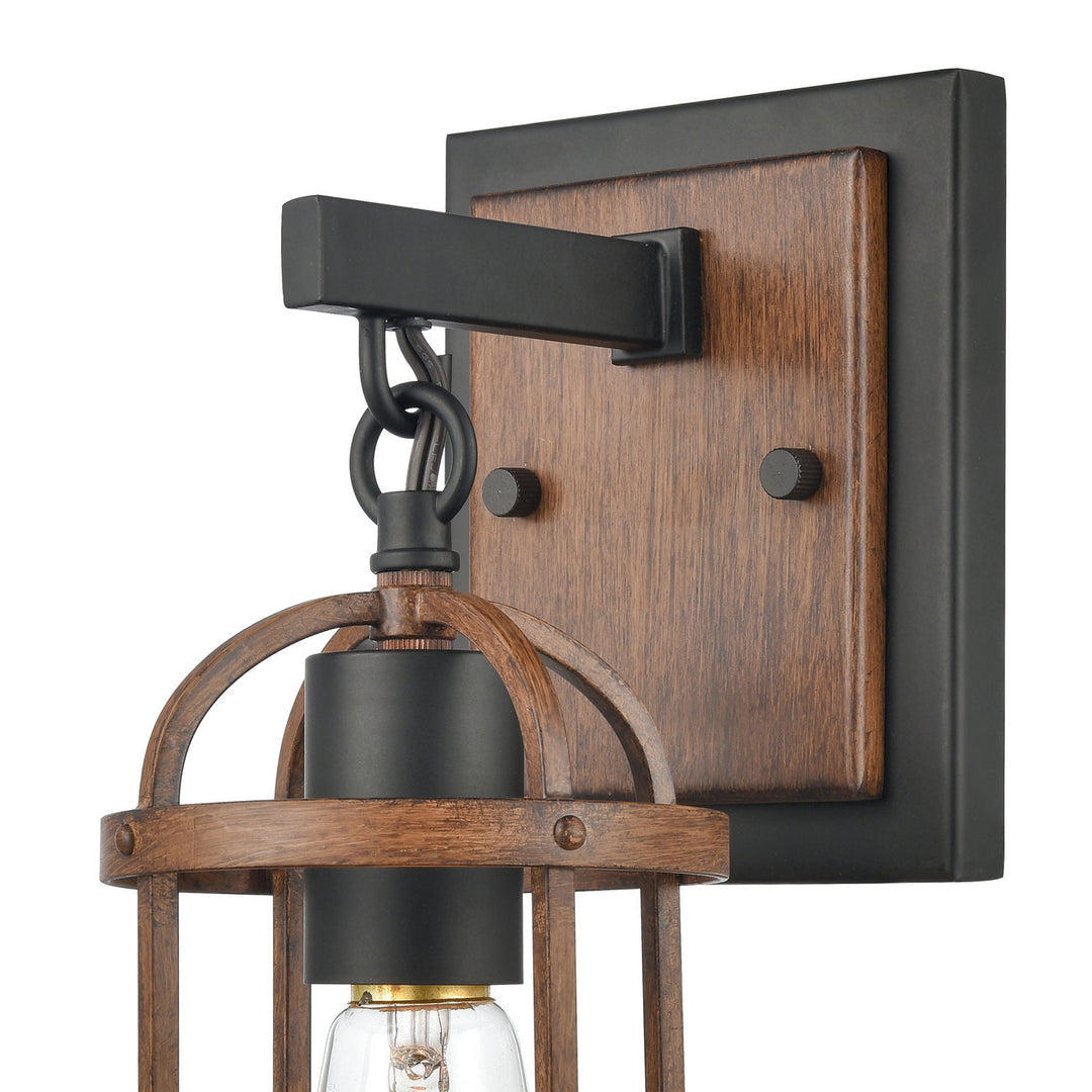 Elk Millville 15482/1 Wall Sconce Light - Matte Black